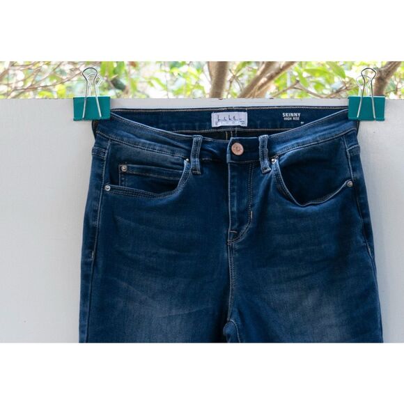 Nicole Miller STUDIO Women's Dark Blue Denim High Rise Skinny Jeans Size 4 - Picture 2 of 5